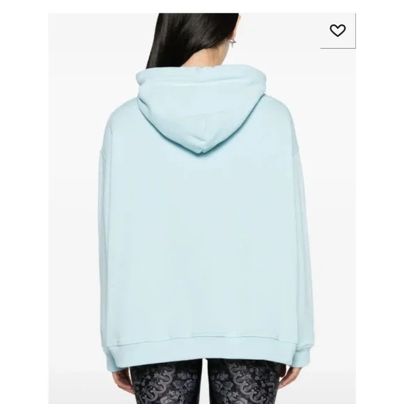 Versace iconic 1978 re-edition Logo Light Blue embroidered oversized hoodie 48 - Picture 15 of 16
